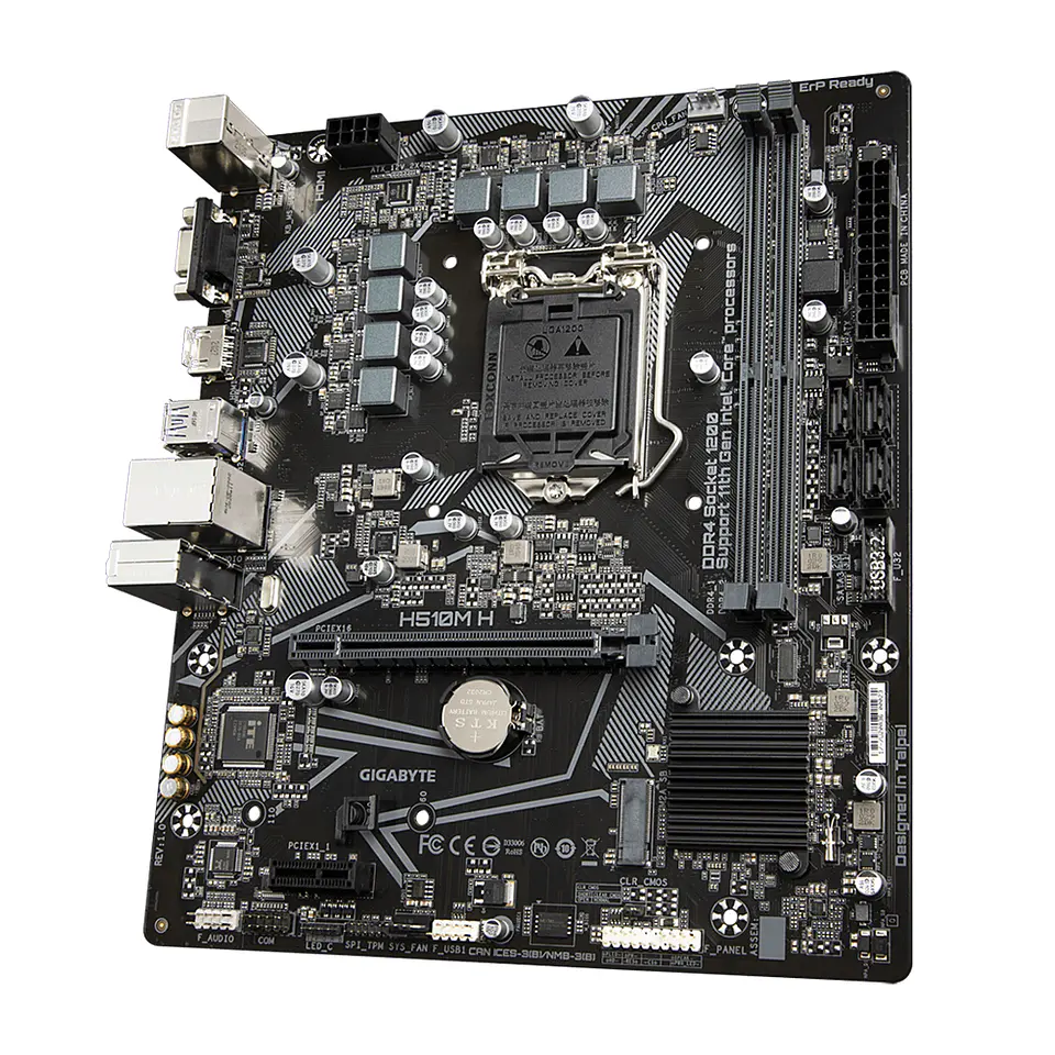 Placa Madre Gigabyte H510M H (LGA1200, DDR4 2133/3200Mhz, M.2, MicroATX) 4
