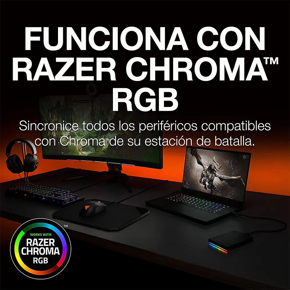 Disco Duro Externo Seagate FireCuda 1TB (RGB, 2.5