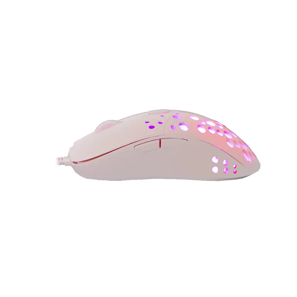 Mouse Gamer Cool Lights MK-905 (1600-3200 DPI, RGB, Rosado) 4