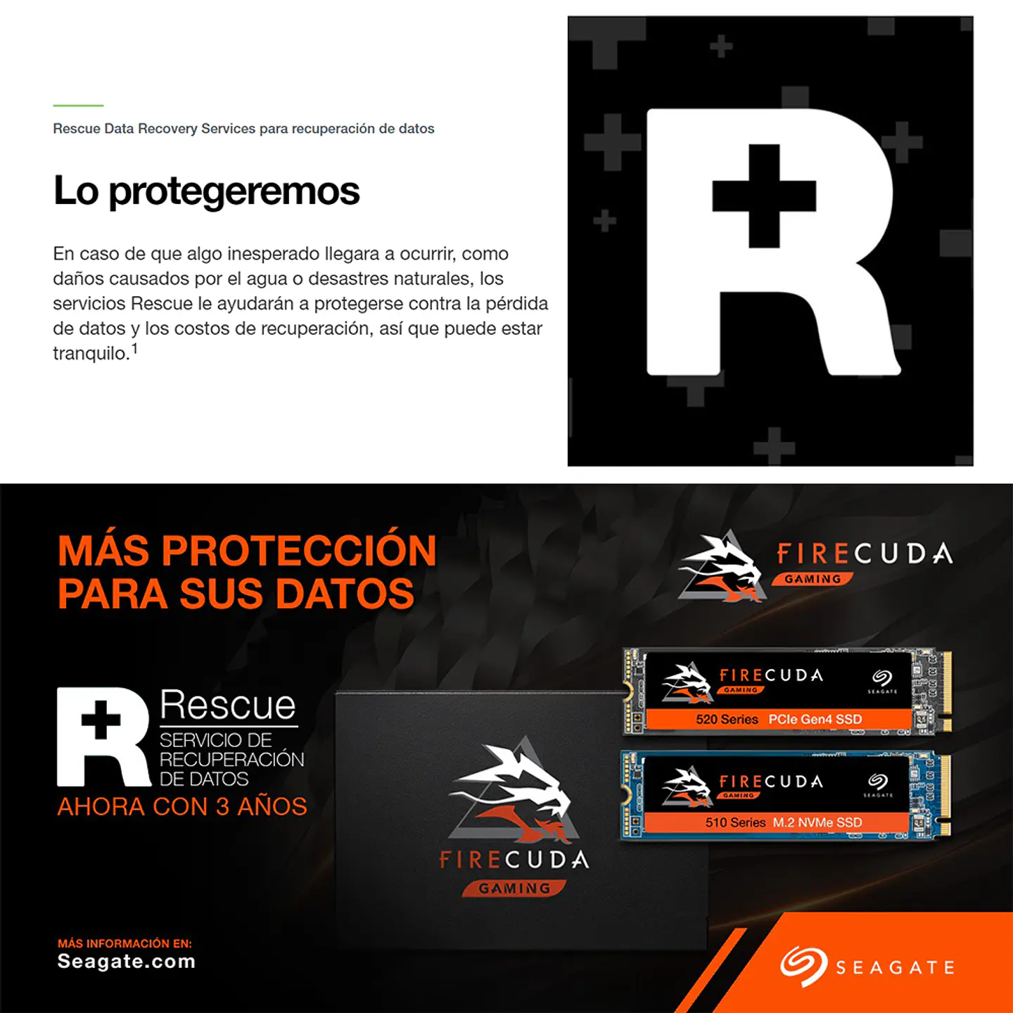 Disco Duro Externo Seagate FireCuda 1TB (RGB, 2.5