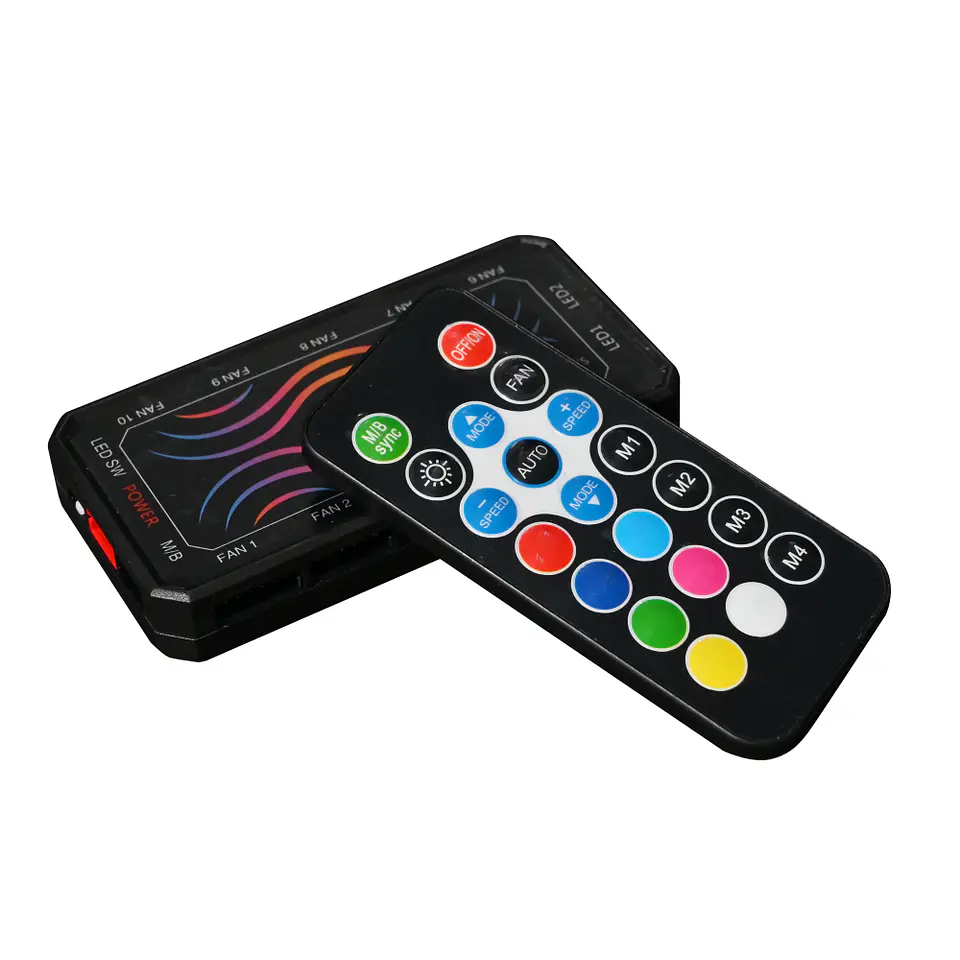 Set kit ventilador de Gabinete Kronos Aeolus, ARGB, 120mm, conexión controlador, Negro 12