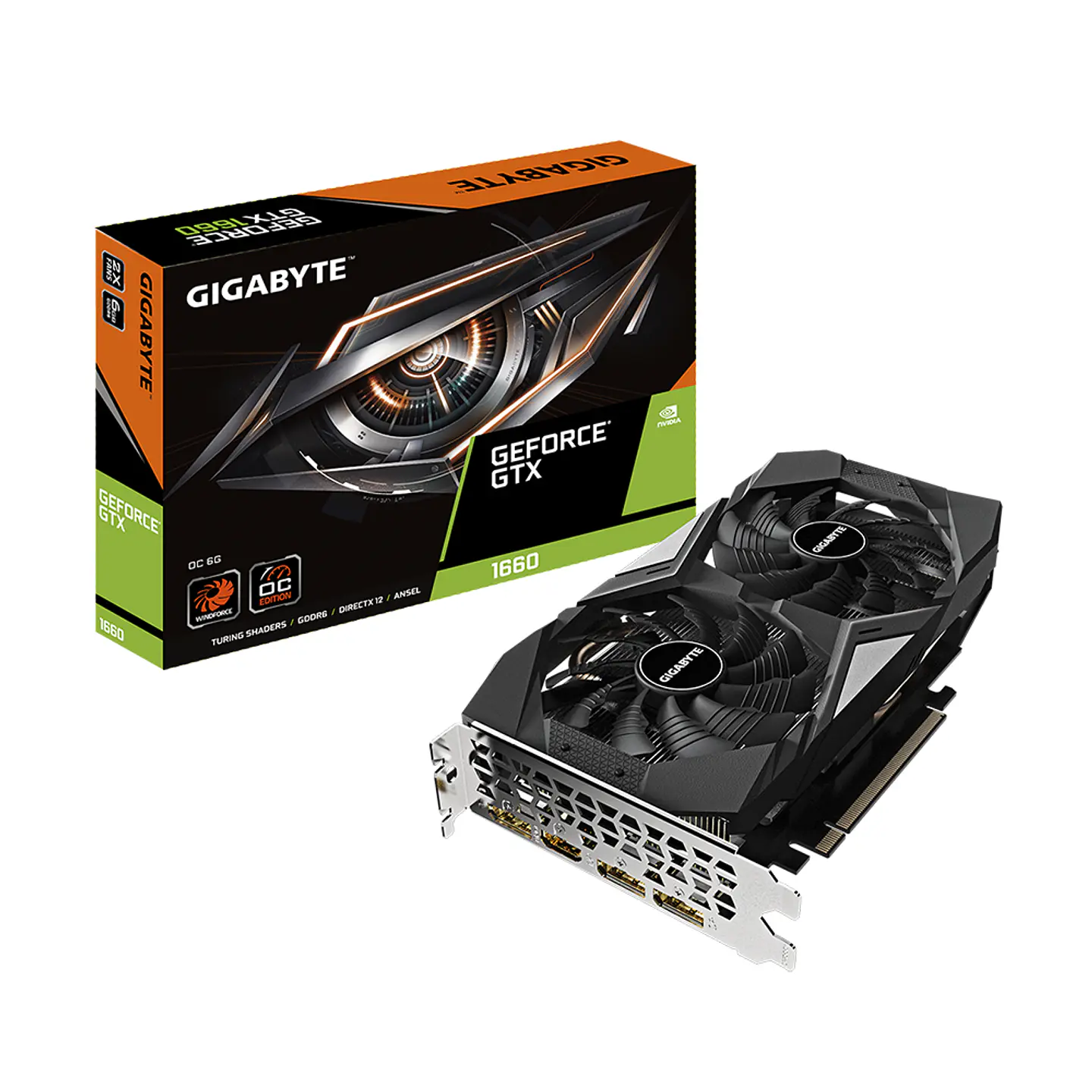 Tarjeta de vídeo Gigabyte GeForce GTX 1660 GAMING OC (6G, GDDR5) 1