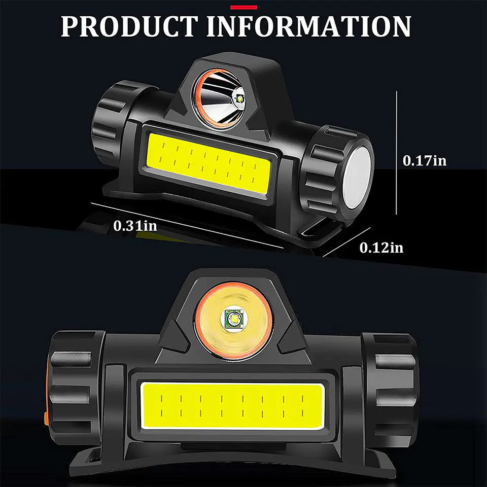 Linterna Led para Cabeza (Carga USB, 3800 Lúmenes) 2