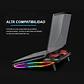 Turbo Cooler Base Ventilador Notebook Gamer RGB - ángulo ajustable - Miniatura 3