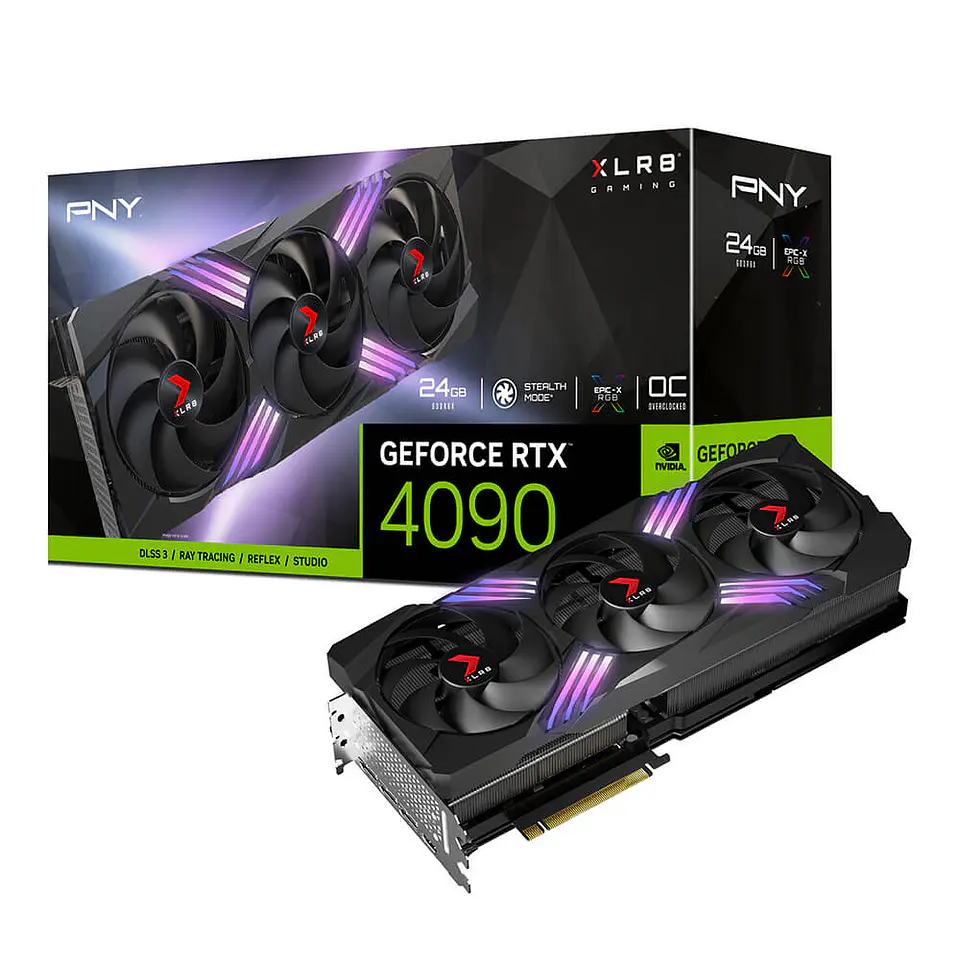Tarjeta Gráfica PNY RTX 4090 24GB XLR8 Gaming VERTO EPIC-X RGB OC 1