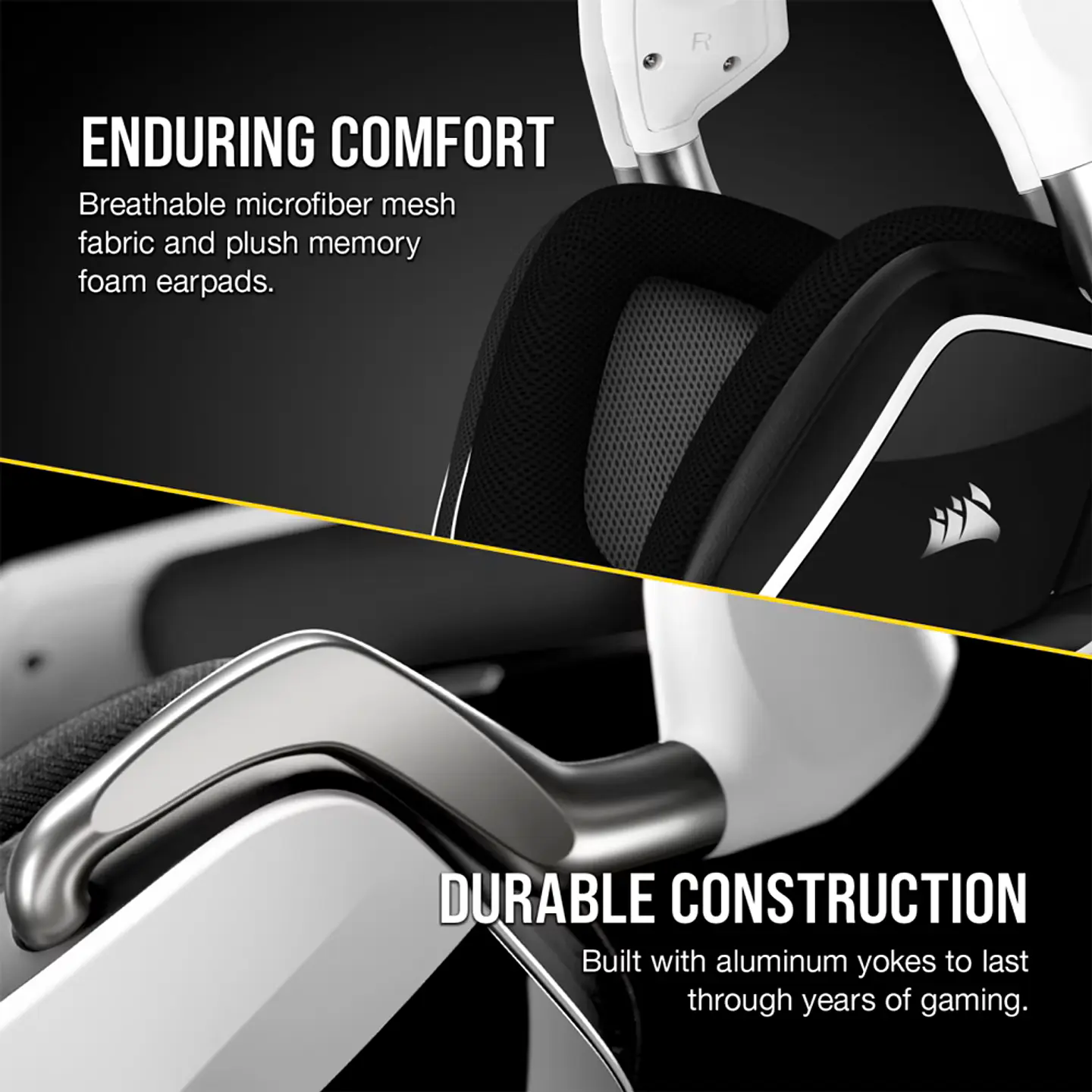 Audífonos Wireless Gamer Corsair Void RGB Elite 7.1, Blanco 3