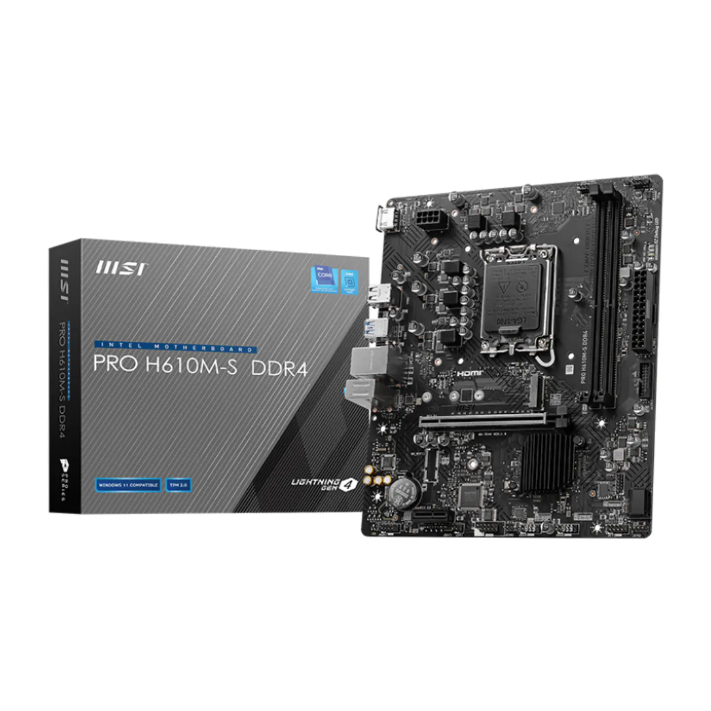 Placa Madre MSI PRO H610M-S DDR4 LGA 1700, 2x DDR4, MicroATX 1