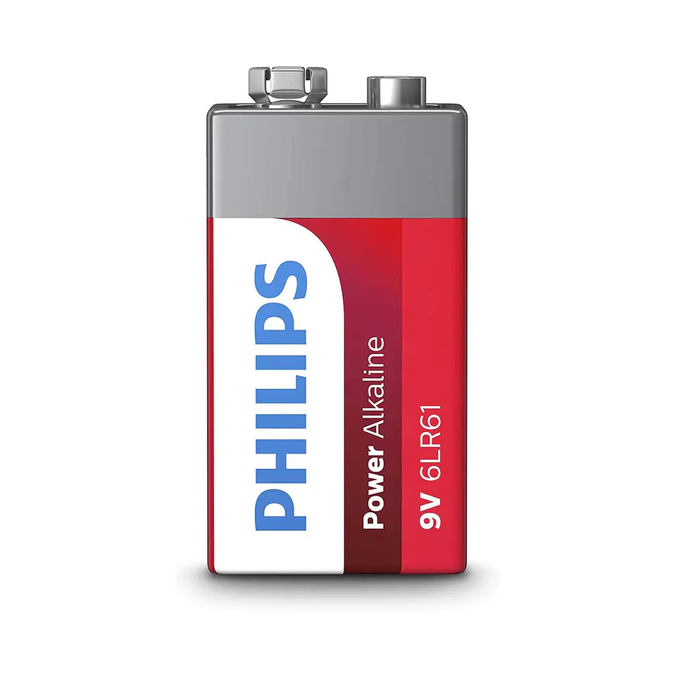 Batería Philips Power Alcalina 6LR61 - 9V 2