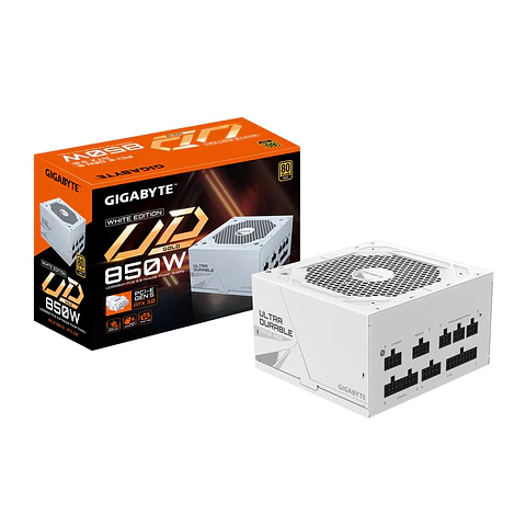 Fuente de Poder Gigabyte UD850GM PG5W 850W Modular, 80+ Gold - Blanca