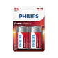 Pack 2 Pilas Alcalinas Philips Power 1.5V, D LR20 Mono - Miniatura 1