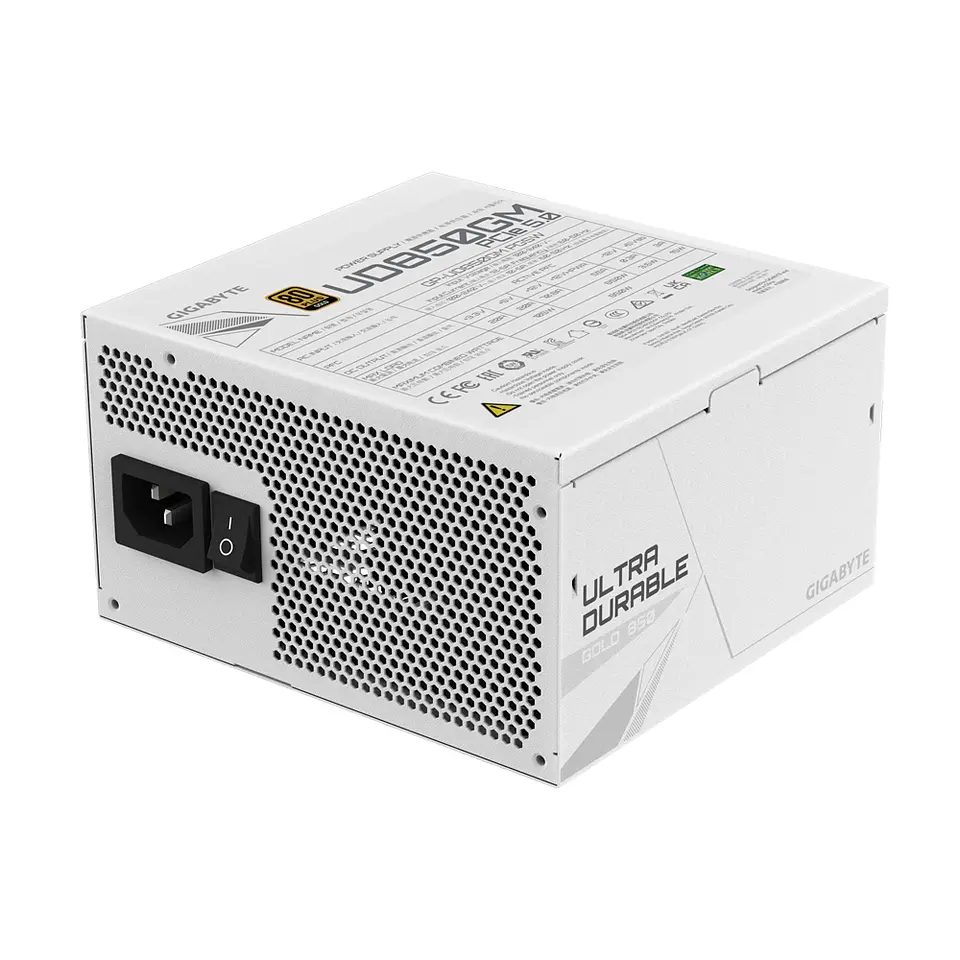 Fuente de Poder Gigabyte UD850GM PG5W 850W Modular, 80+ Gold - Blanca 3