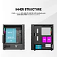 Gabinete Fantech CG83 Aero Space ATX, Panel Vidrio, 4 coolers - Miniatura 7