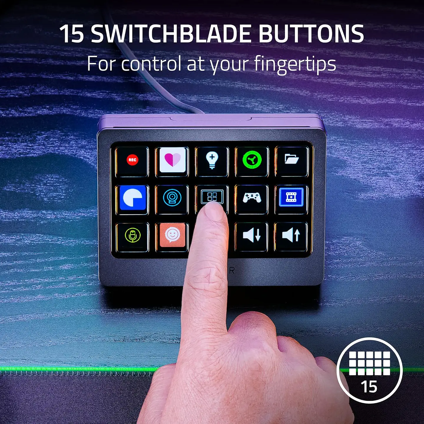 Controladora Streaming Razer Stream Controller X, 15 Botones 4