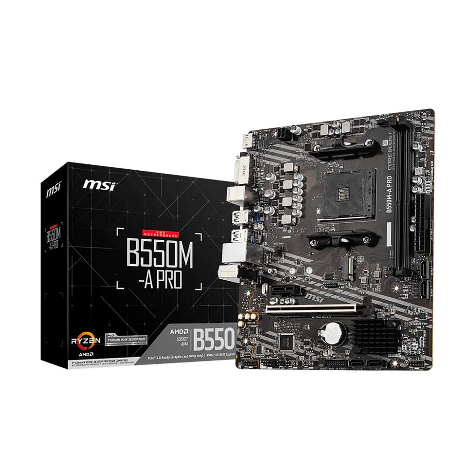 Placa Madre MSI B550M-A PRO, AM4, DDR4,, M2, Micro-ATX 1