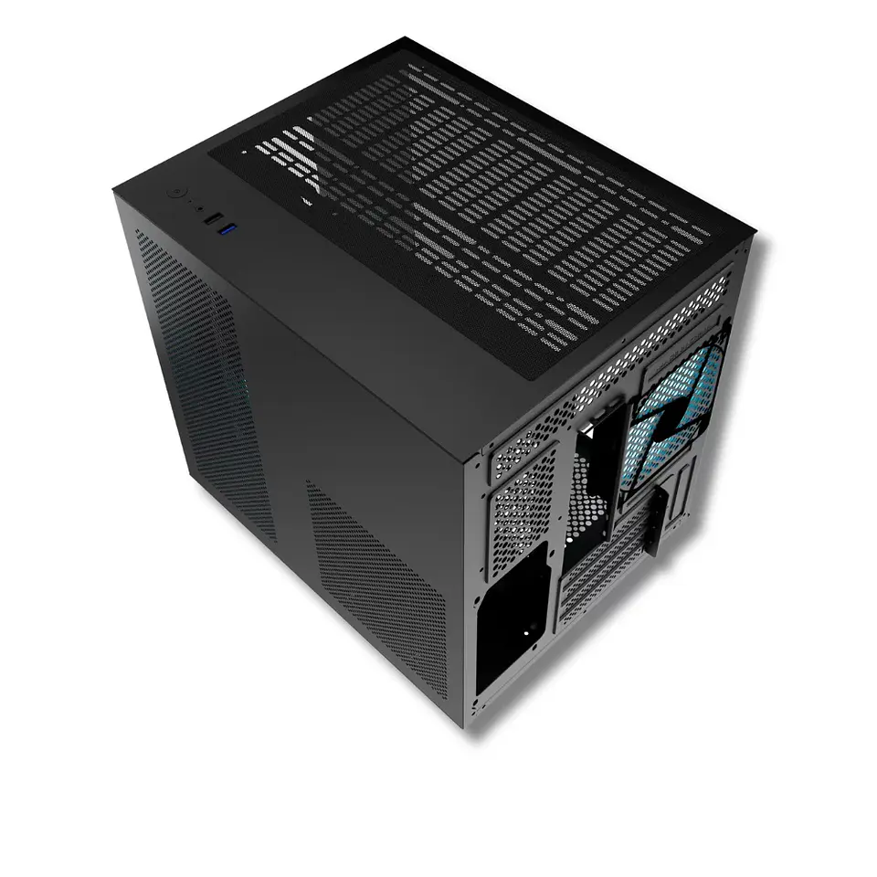 Gabinete Gamer NEWGEN COBALT Glass MATX Black, 3 Fans ARGB 4