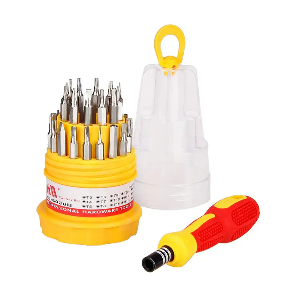 Set Atornillador de Precisión, Puntas Intercambiables 31Pcs 1