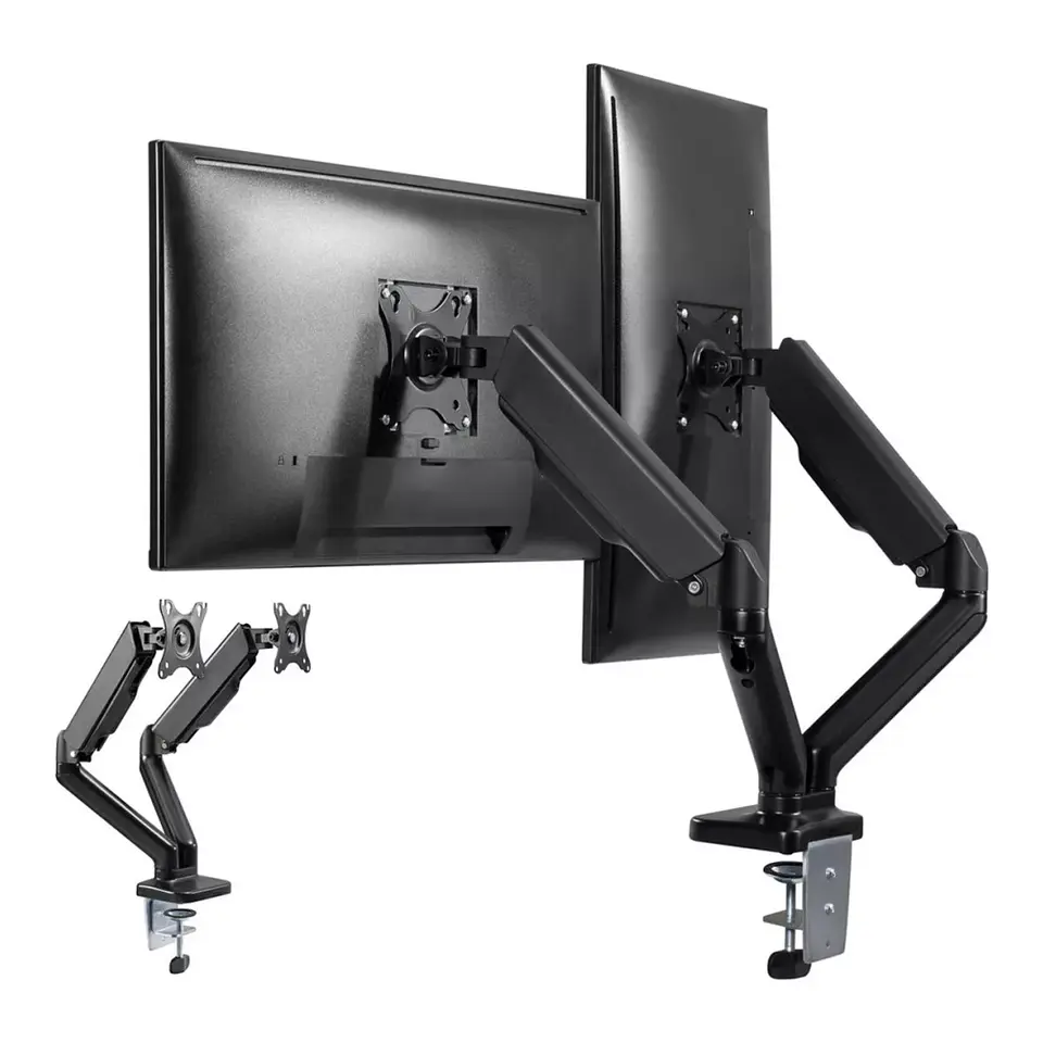 Brazo Soporte De Escritorio Doble Para 2 Monitores ajustable 3