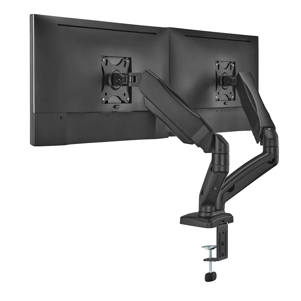 Brazo Soporte De Escritorio Doble Para 2 Monitores ajustable 4