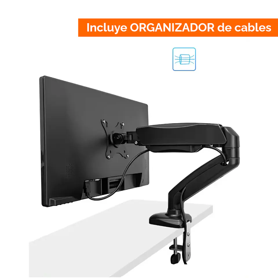 Brazo Soporte De Escritorio Doble Para 2 Monitores ajustable 5