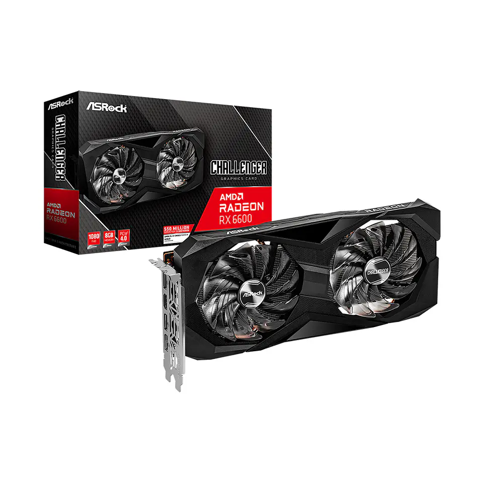 Tarjeta de Video ASRock Radeon Challenger RX 6600 8GB GDDR6 1