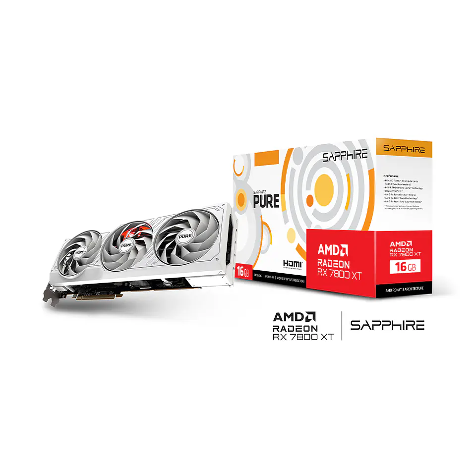 Tarjeta de video Sapphire PURE AMD Radeon RX 7800 XT 16GB 1
