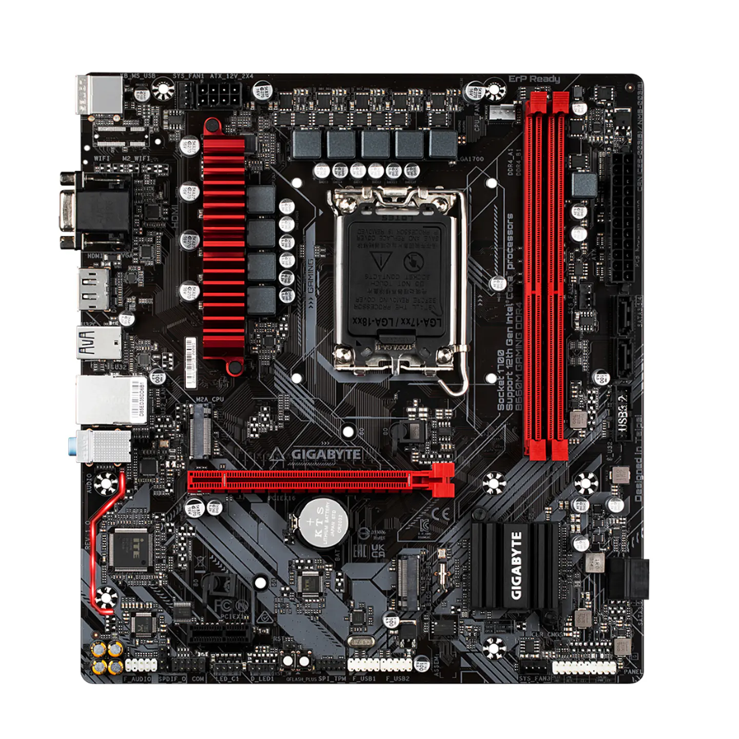 Placa Madre Gigabyte B660M GAMING DDR4 (LGA1700, DDR4 4000/5333MHz, M.2x2, micro 3