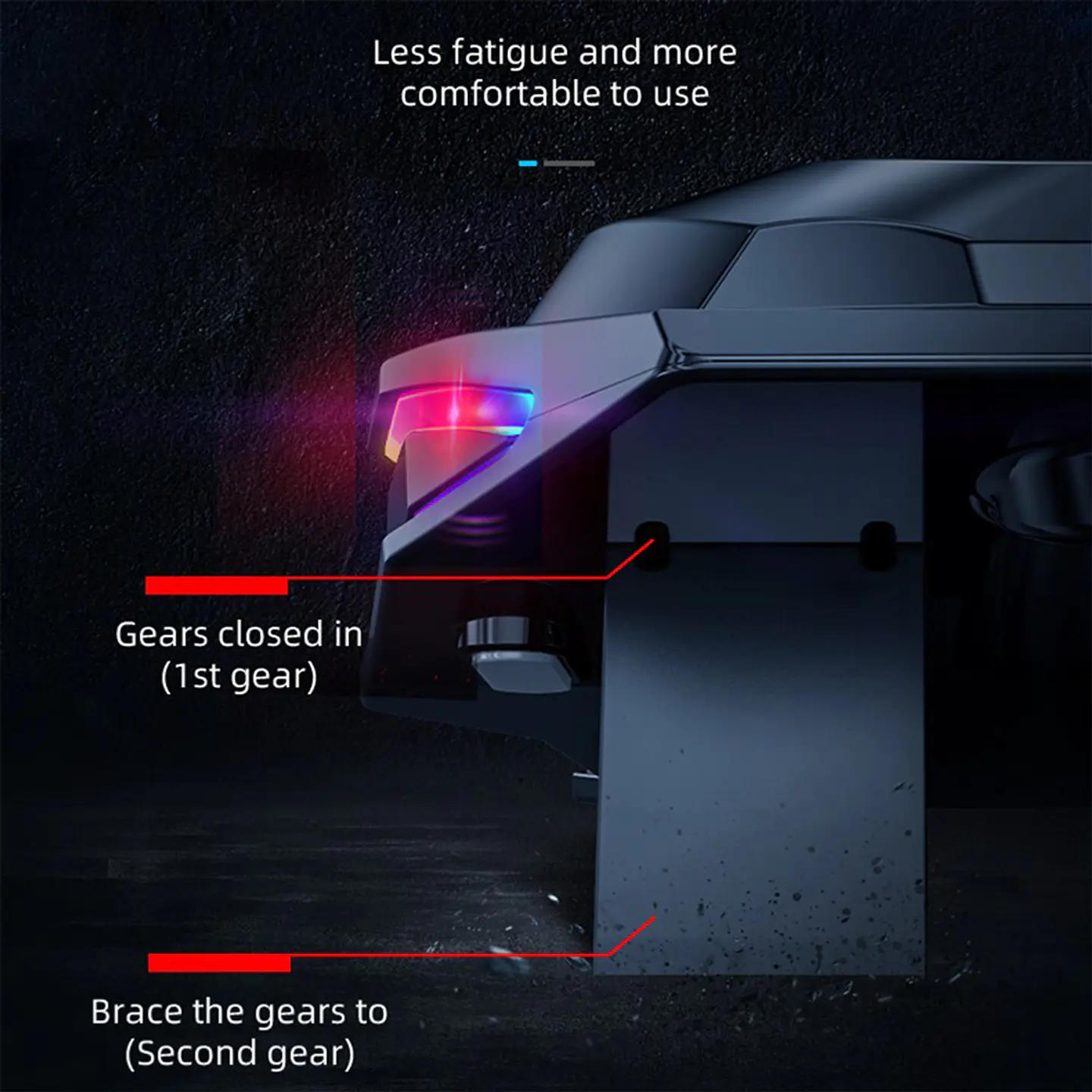 Turbo Cooler Base Ventilador Notebook Gamer RGB - ángulo ajustable 5