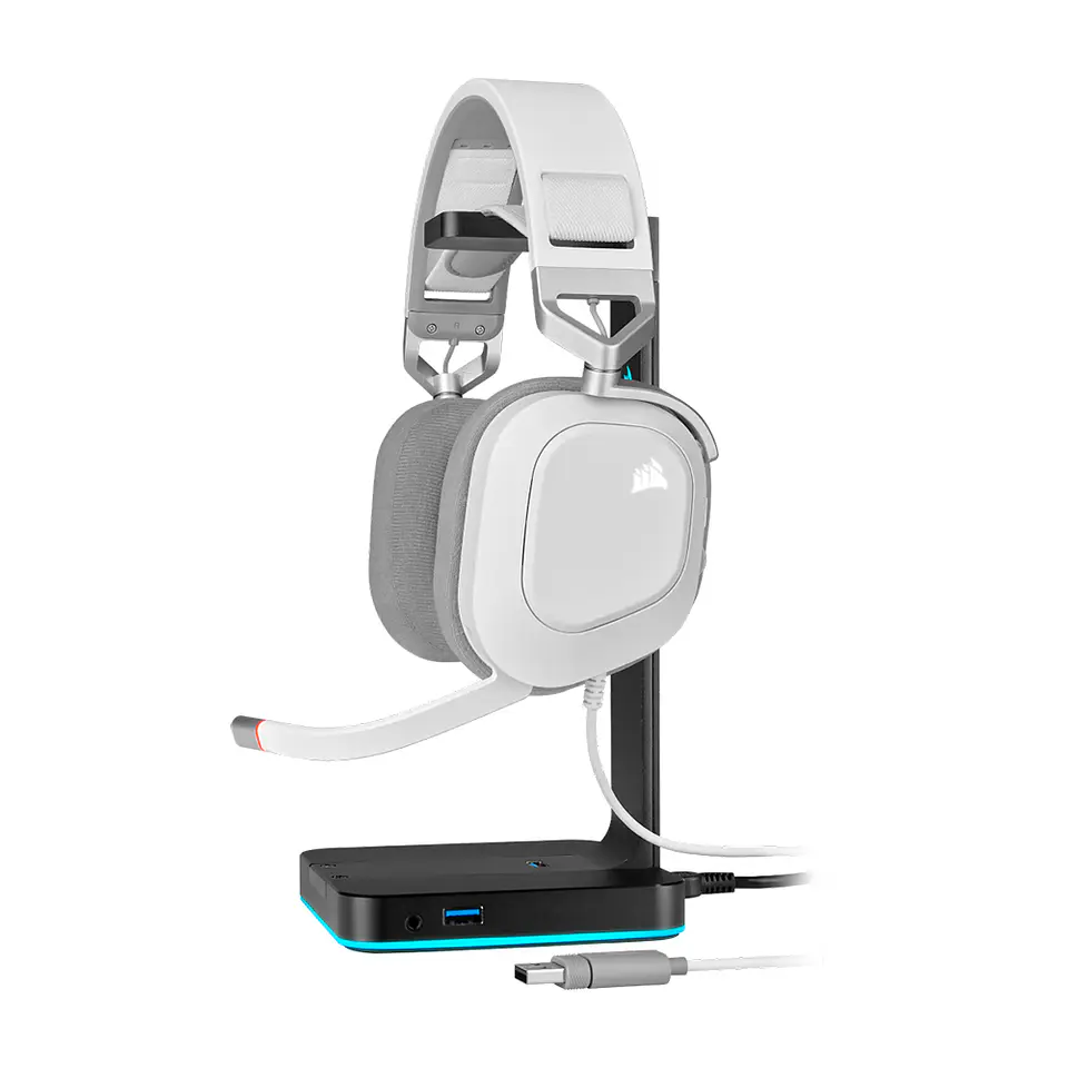 Audífonos Gamer Corsair HS80 RGB Dolby Audio 7.1 USB, Blanco 9
