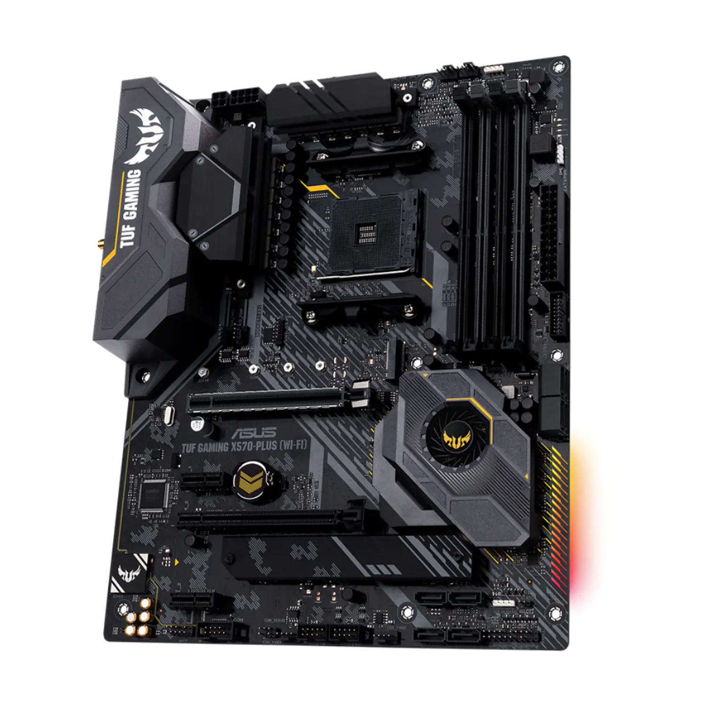 Placa Madre Asus TUF GAMING X570-PLUS Wi-Fi, AM4, DDR4, M2 x2 PCIe 4.0, RGB, ATX 1