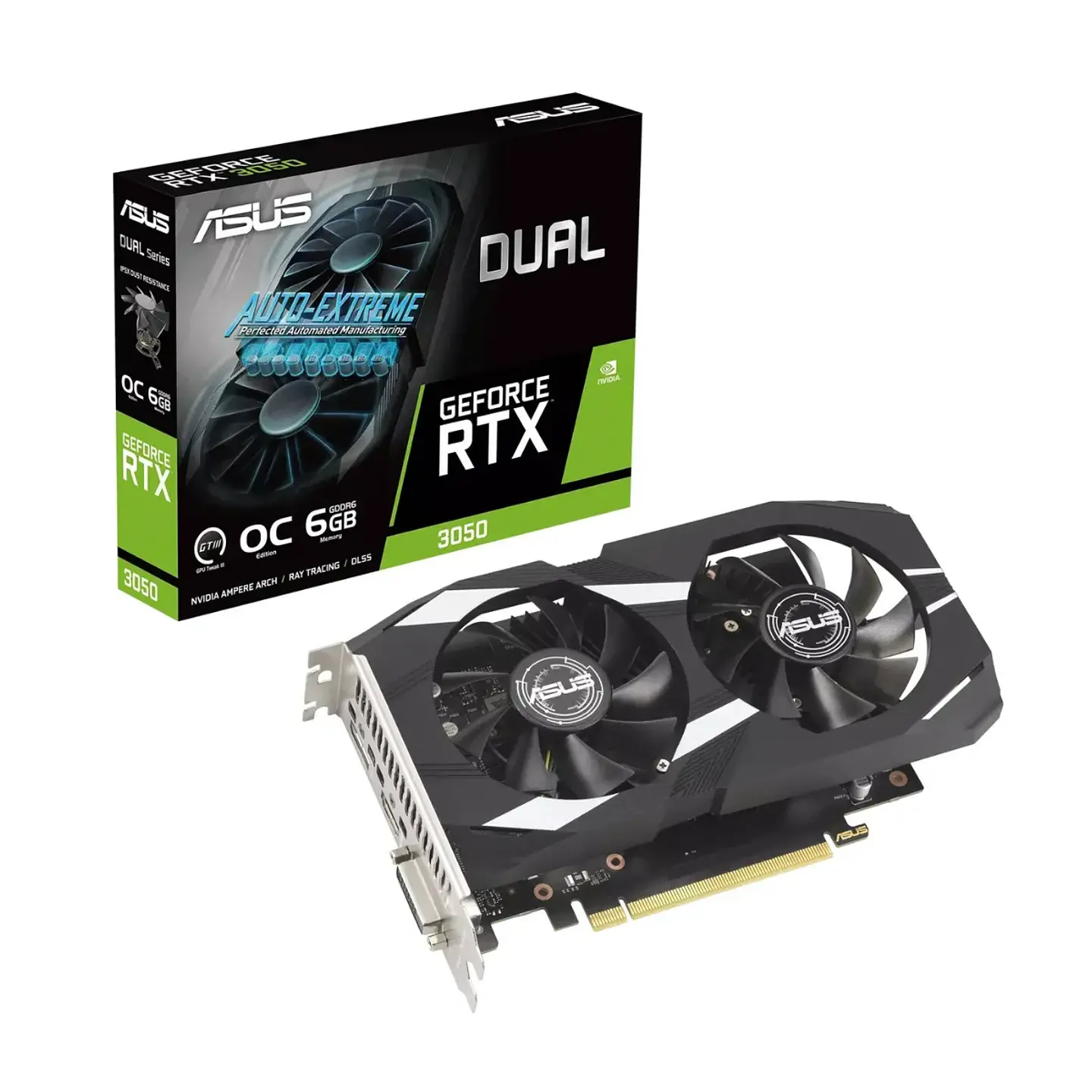 Tarjeta de Video ASUS Dual GeForce RTX 3050 OC Edition de 6GB GDDR6 1