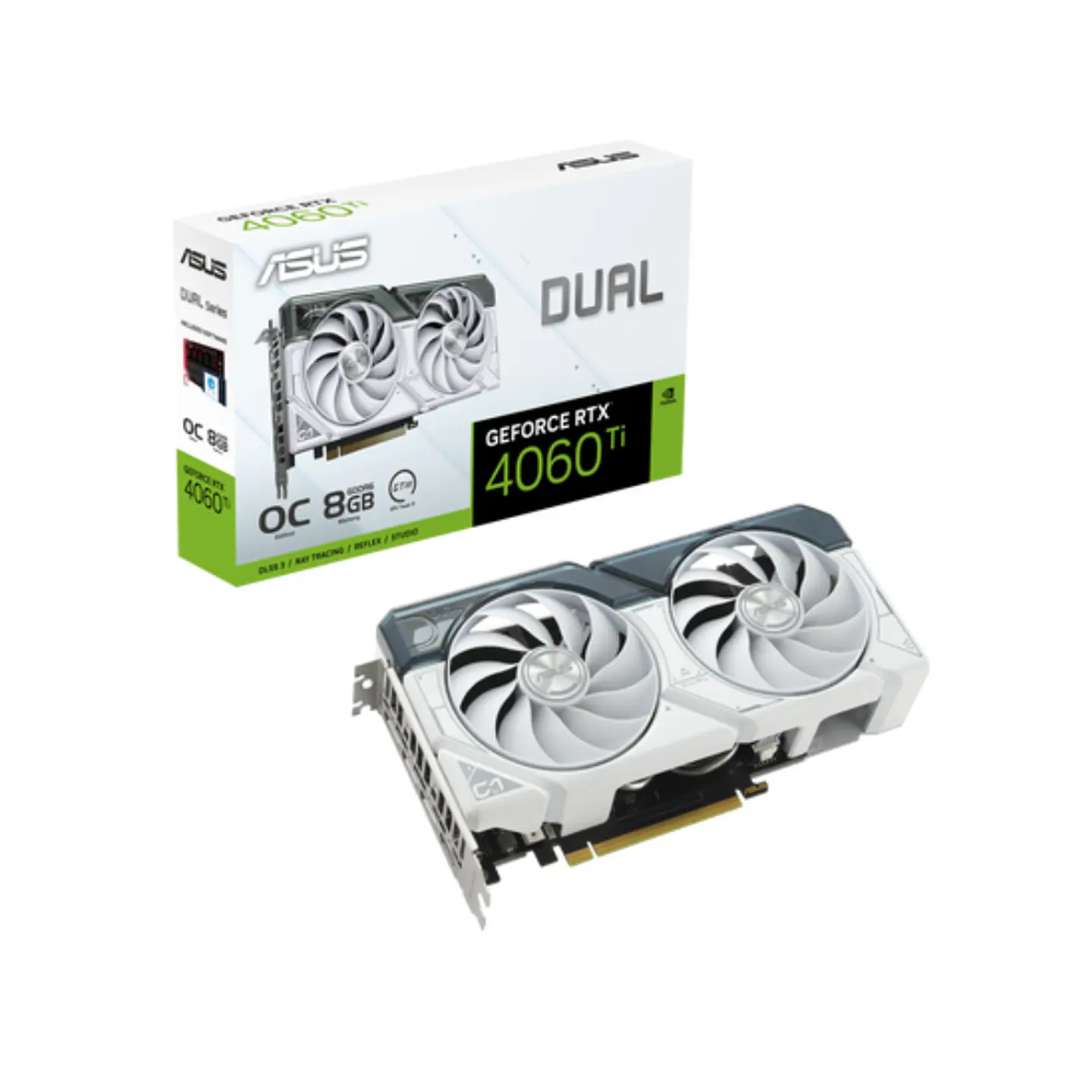 Tarjeta de Video Asus Dual RTX 4060 TI White OC 8GB 1