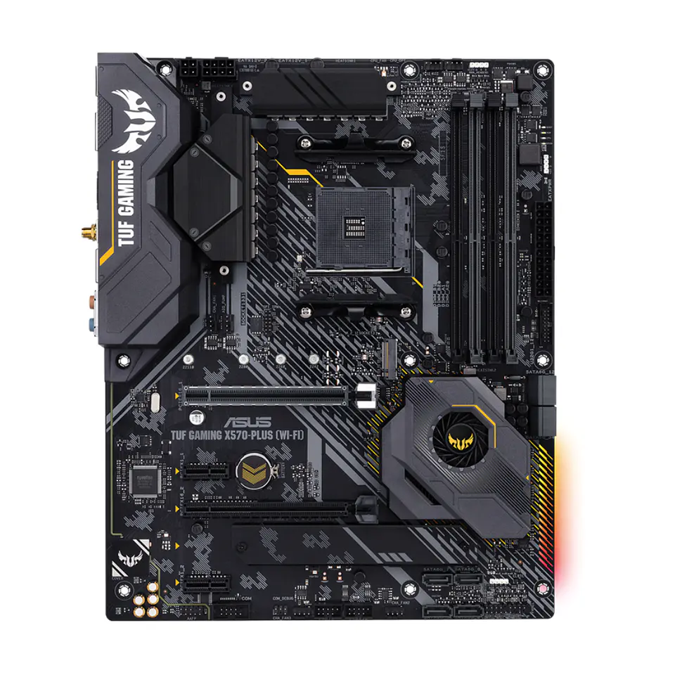 Placa Madre Asus TUF GAMING X570-PLUS Wi-Fi, AM4, DDR4, M2 x2 PCIe 4.0, RGB, ATX 3