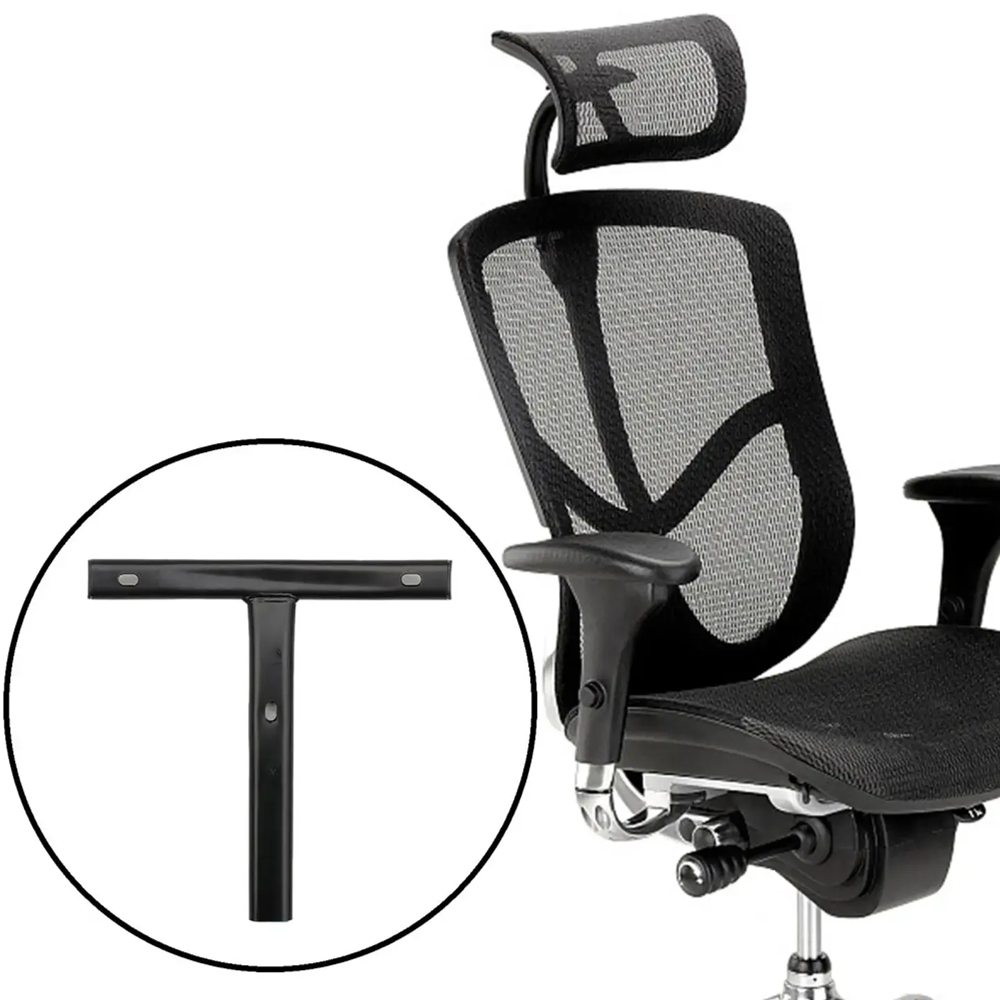 Repuesto soporte de respaldo en T para silla oficina y gamer 3