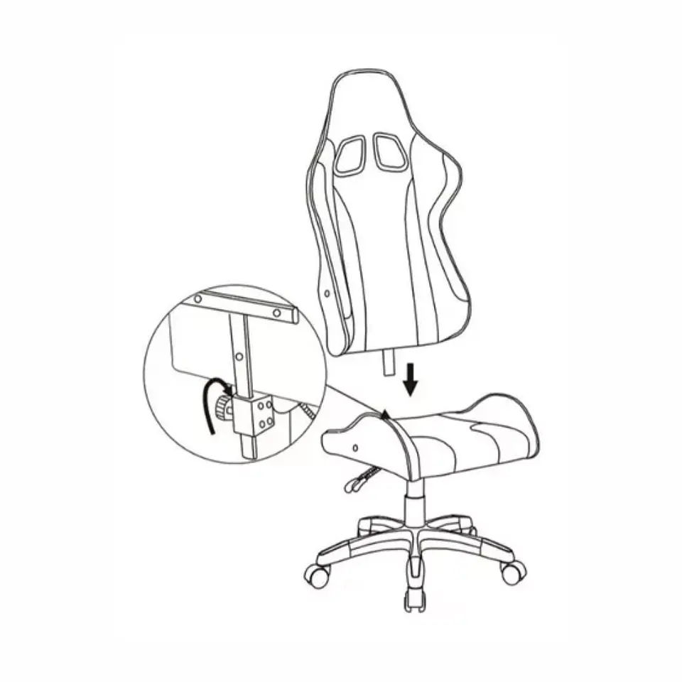 Repuesto soporte de respaldo en T para silla oficina y gamer 5