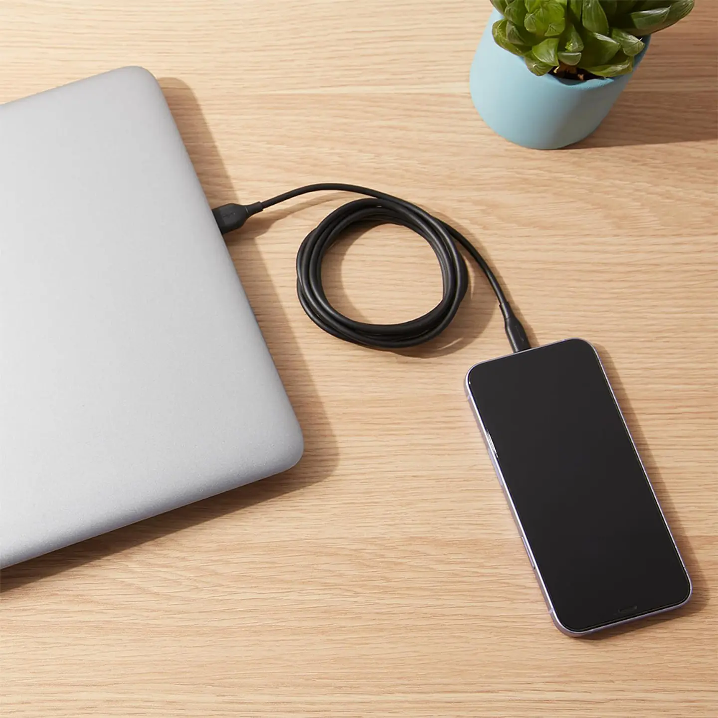 Cable Carga rápida reforzado de 2 mts para IPhone, IPad -USB 6