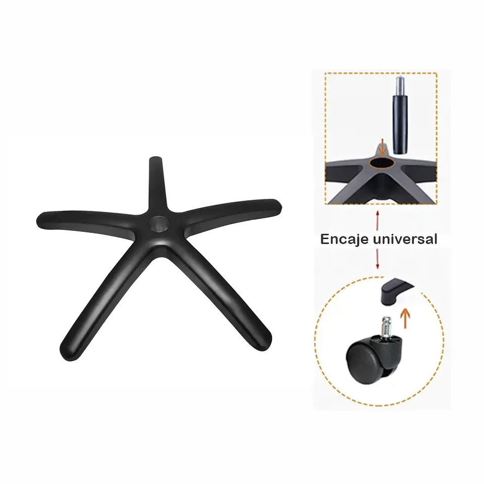 Repuesto de Silla Base Metálica Estrella Universal,100% acero, ultra-resistente 5