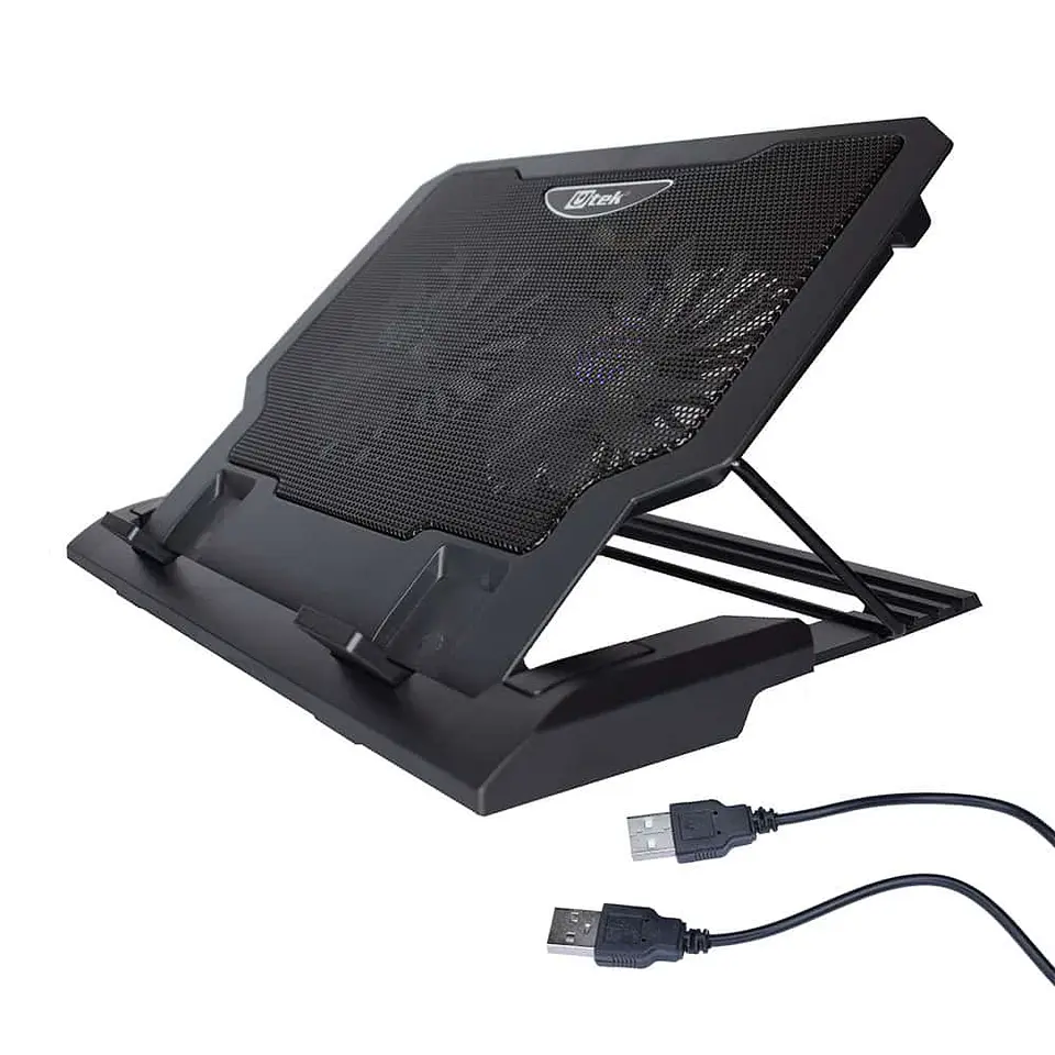 Cooler para Notebook 12 -17″, doble ventilador de 14cm, 4 Niveles, UT-NTC020 3