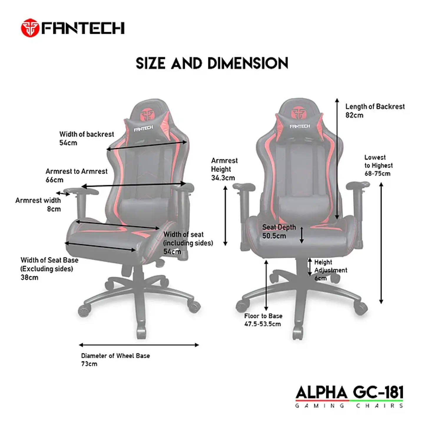 Silla de Escritorio Gamer Fantech Alpha GC181 Green 9