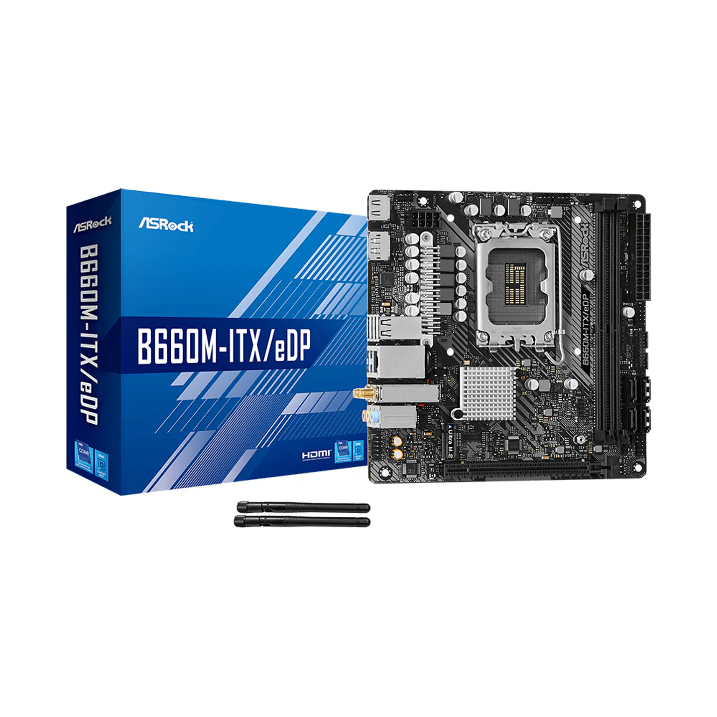 Placa madre ASRock B660M-ITX EDP Intel LGA1700, DDR4, WiFi 1