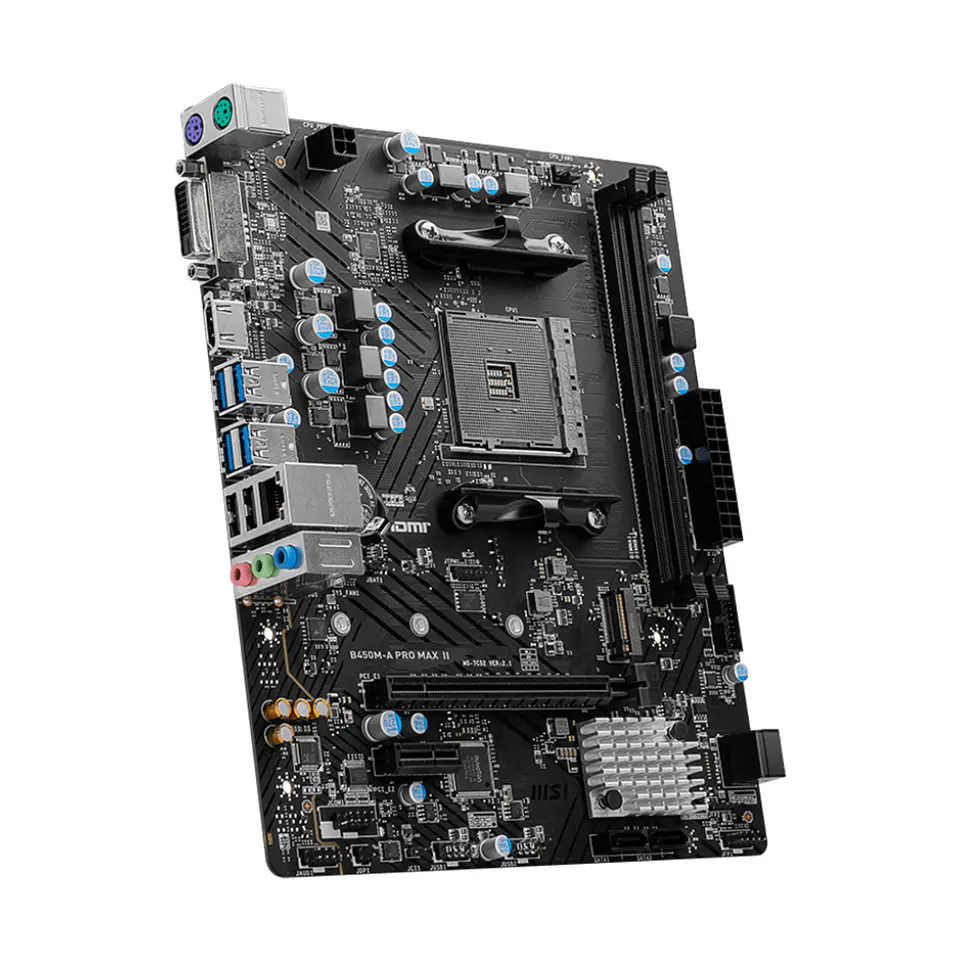 Placa Madre MSI B450M PRO-A MAX II, AMD AM4, 2x DDR4, mATX 4