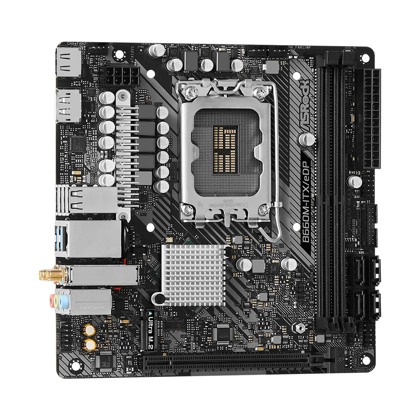 Placa madre ASRock B660M-ITX EDP Intel LGA1700, DDR4, WiFi 4