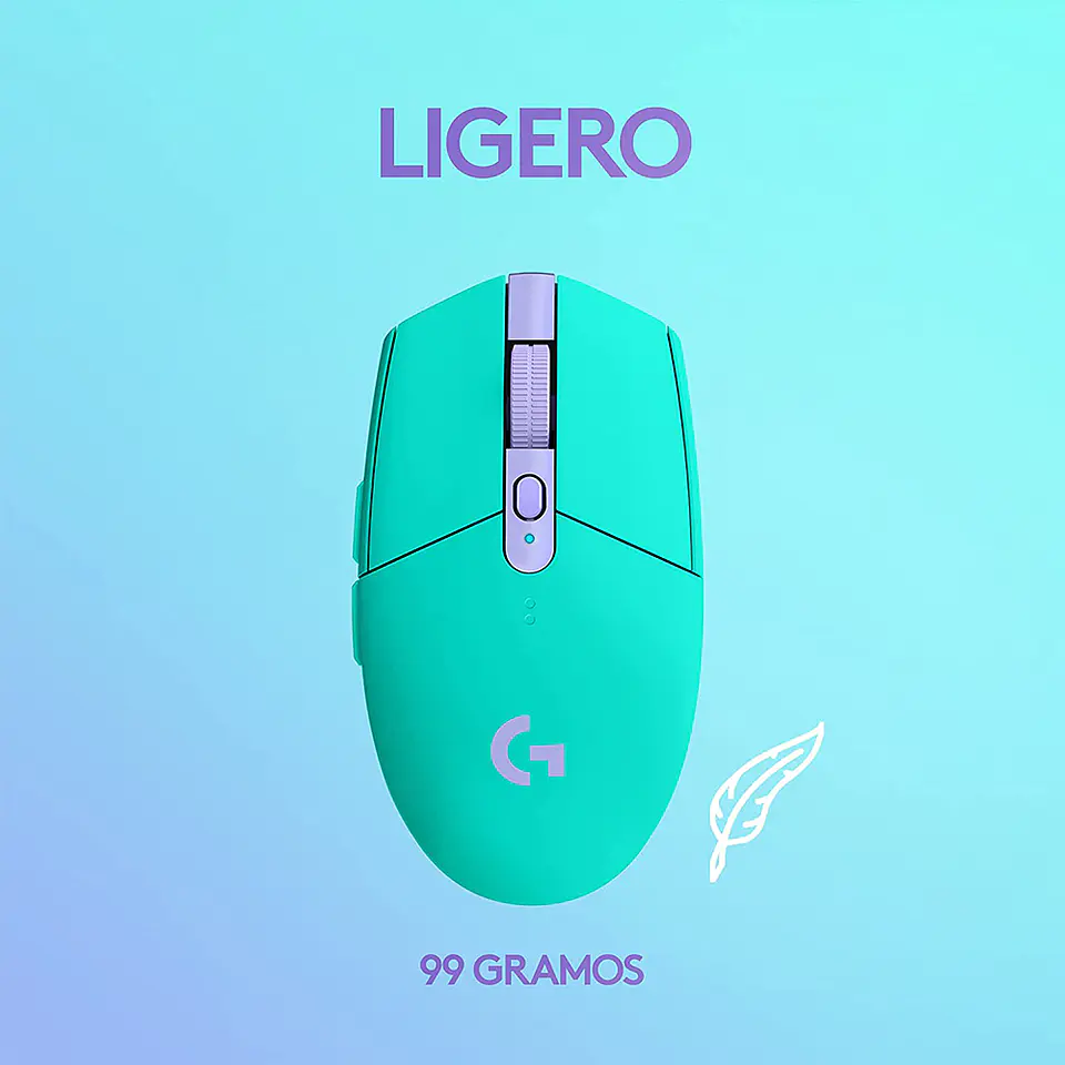 Mouse Gamer Inalámbrico Logitech G305 (1ms, 12.000DPI, 6 botones) - Menta 5