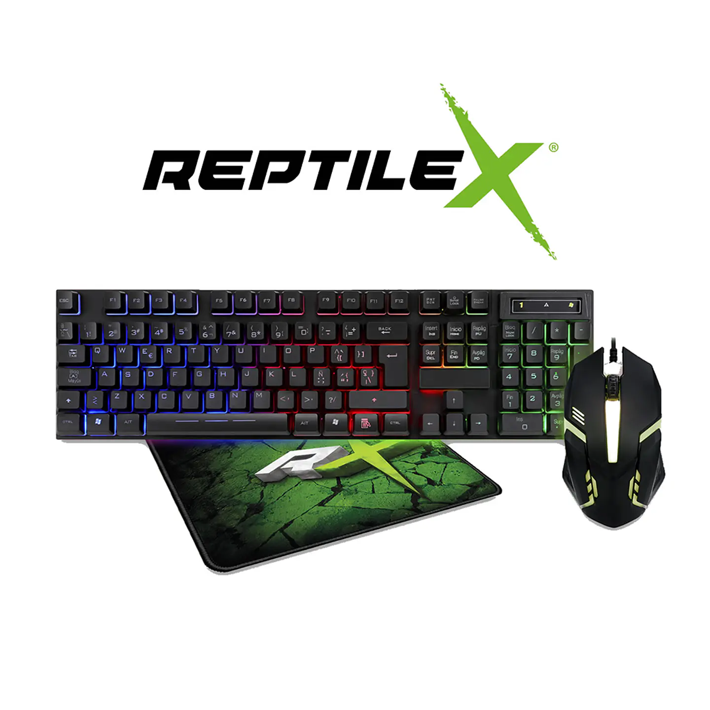Kit Gamer 3 En 1 Teclado, Mouse Y Pad Mouse Reptilex Rx0017 1