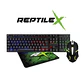 Kit Gamer 3 En 1 Teclado, Mouse Y Pad Mouse Reptilex Rx0017 - Miniatura 1