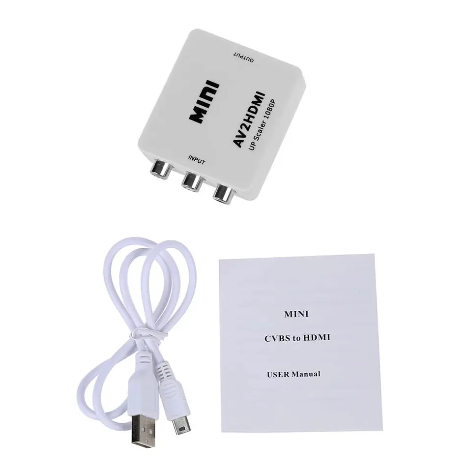 Adaptador Conversor AV RCA análogo A HDMI Digital 6