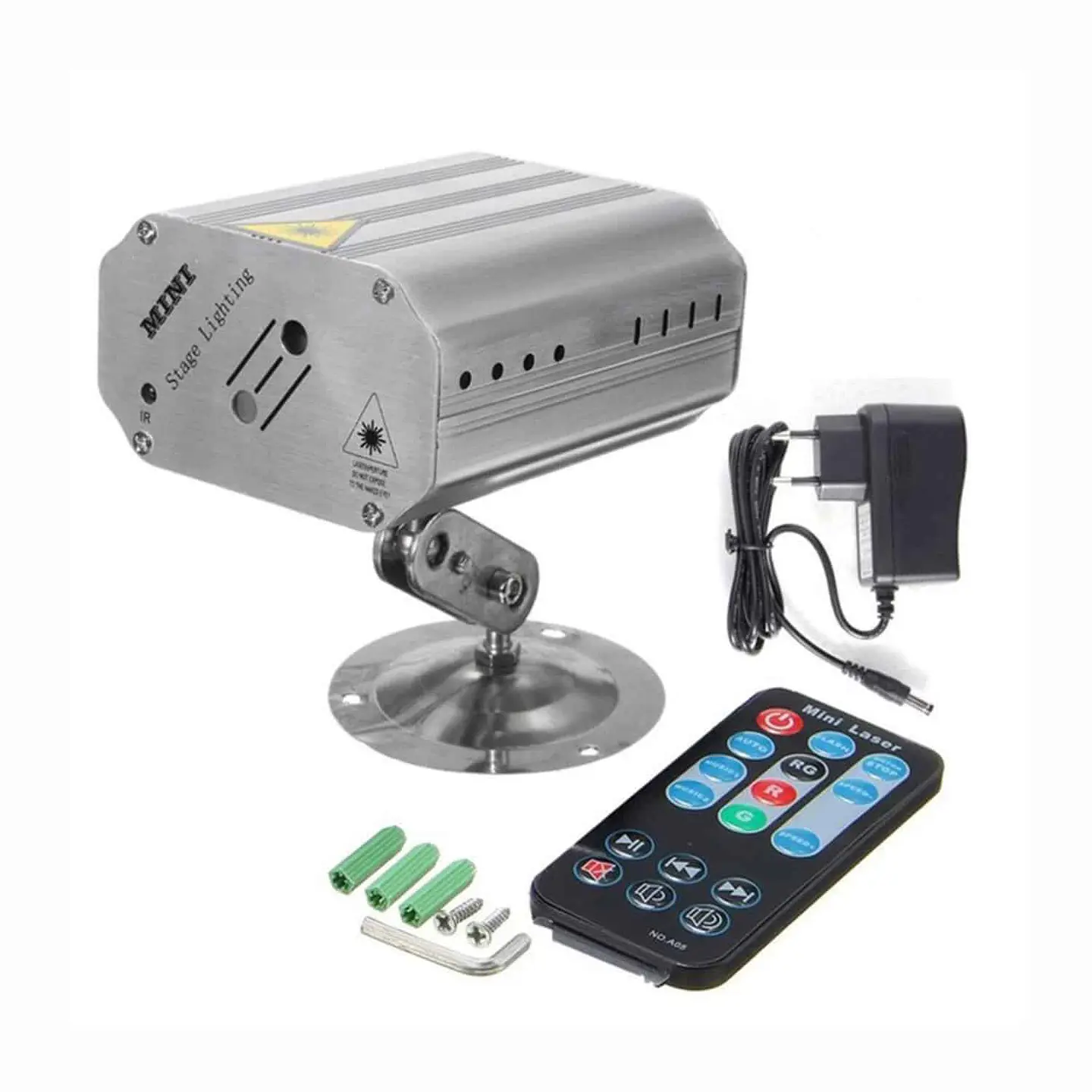Proyector fiesta Luz Láser de puntos y figuras, incluye control remoto 3