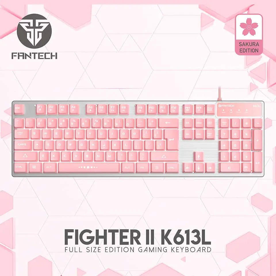Teclado gamer Fantech Fighter II - K613L - Sakura Edition 3