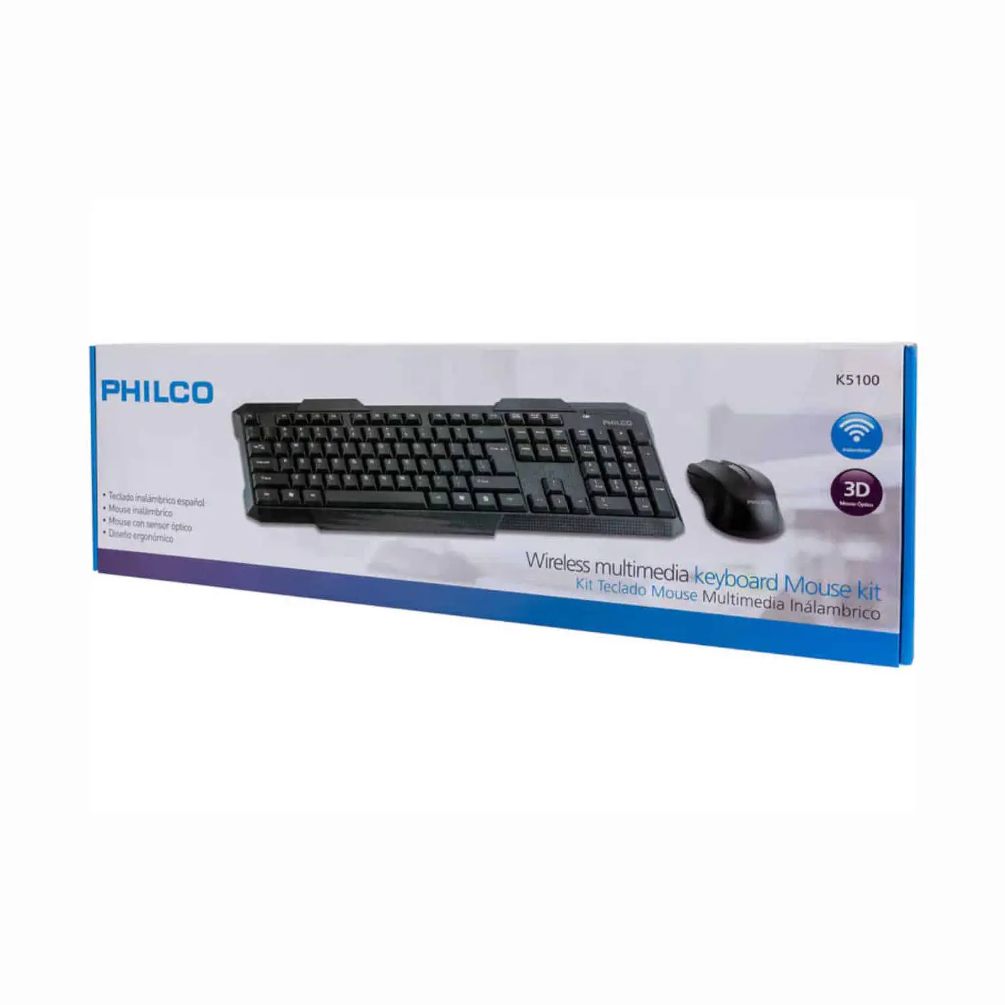 Kit Combo Teclado + mouse multimedia inalámbrico - K5100 2