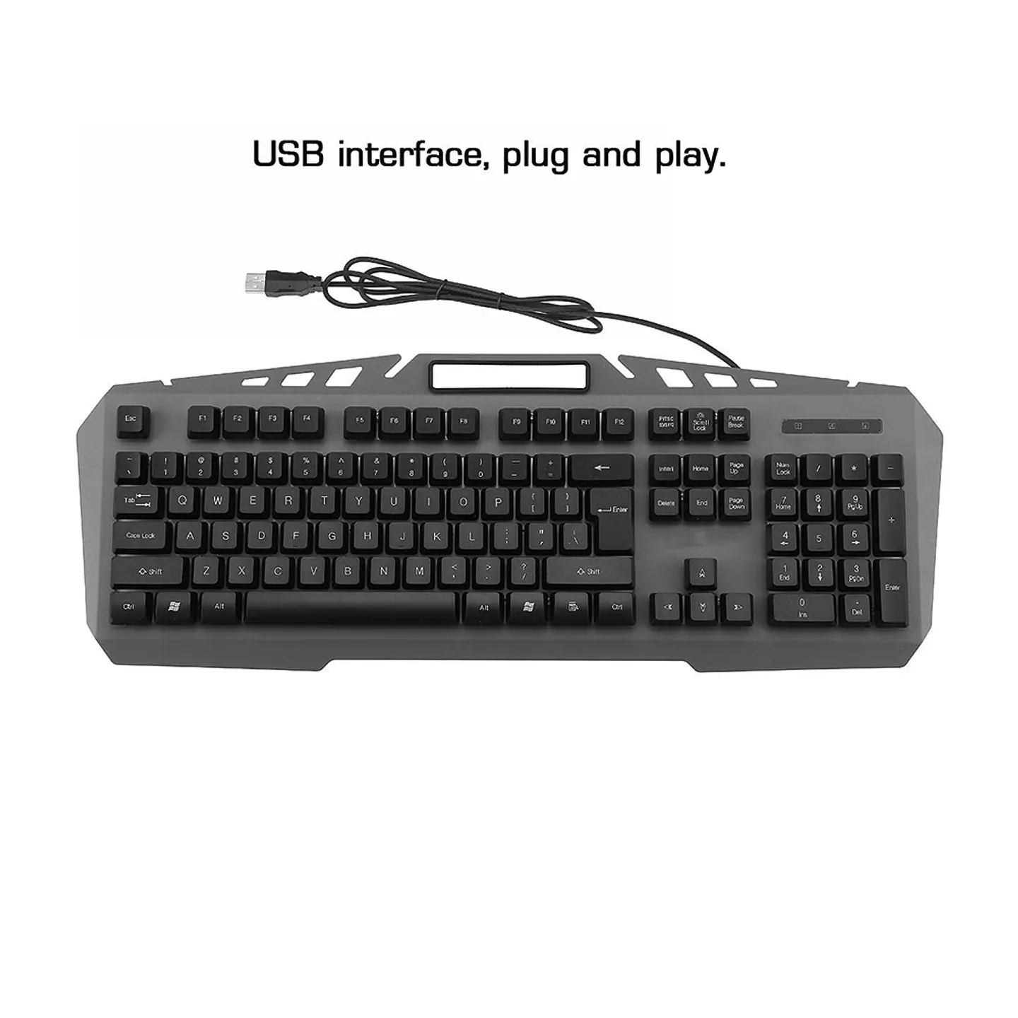 Teclado Gamer Metálico Retroiluminado Rgb, Soporte Celular 6