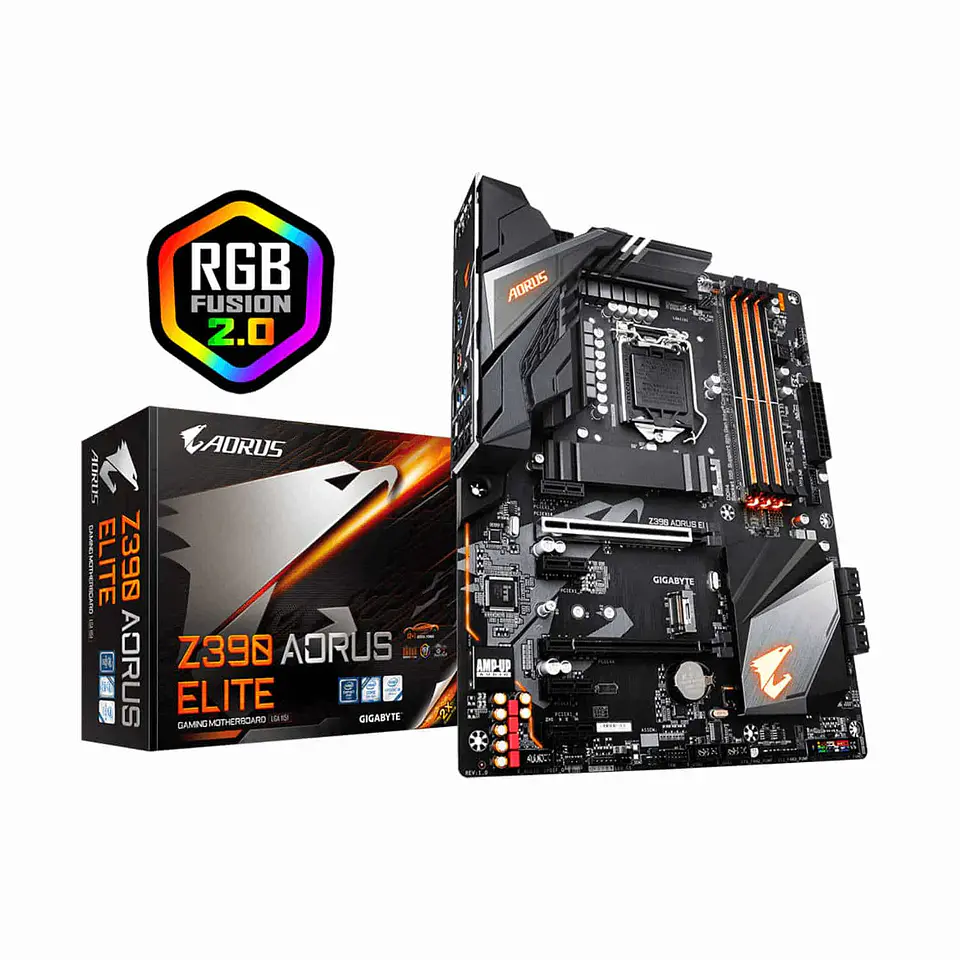Placa Madre GIGABYTE Z390 Aorus Elite, FCLGA1151 (9na Gen) Intel Z390 HDMI SATA 6Gb/s USB 3.1 ATX 1
